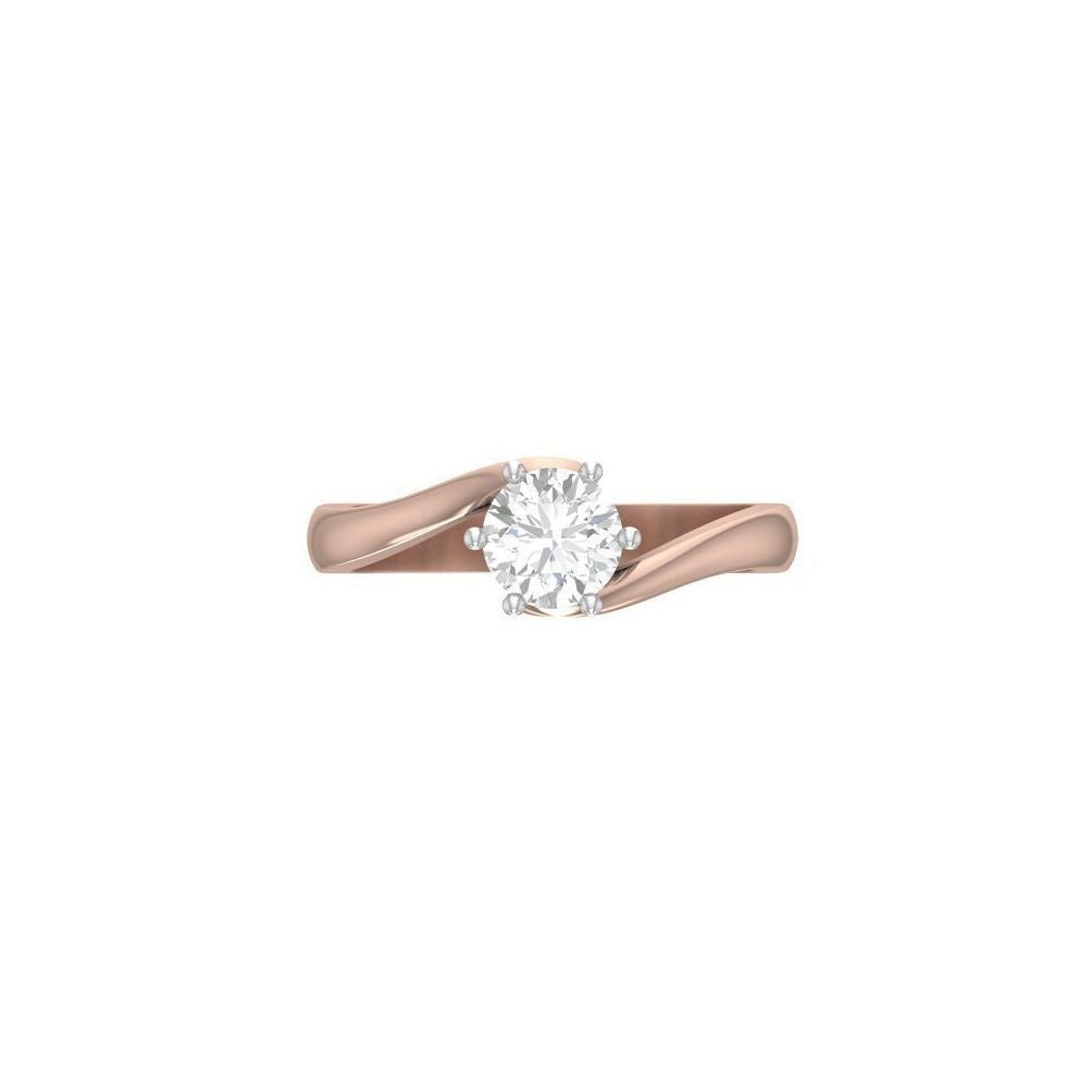 Princess Cut Diamond Solitaire Ring – Rose Gold Engagement Ring for Women 10K | 14K | 18K