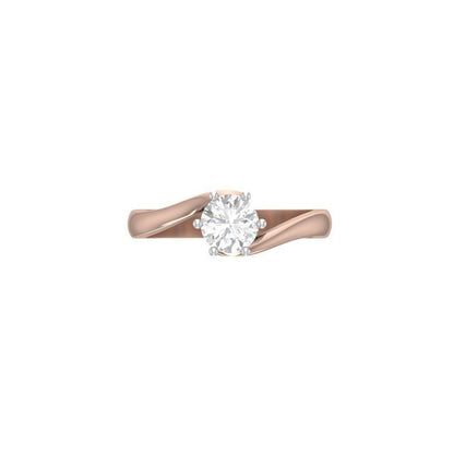 Princess Cut Diamond Solitaire Ring – Rose Gold Engagement Ring for Women 10K | 14K | 18K