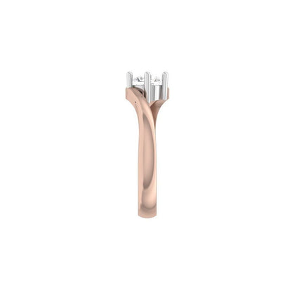 Princess Cut Diamond Solitaire Ring – Rose Gold Engagement Ring for Women 10K | 14K | 18K